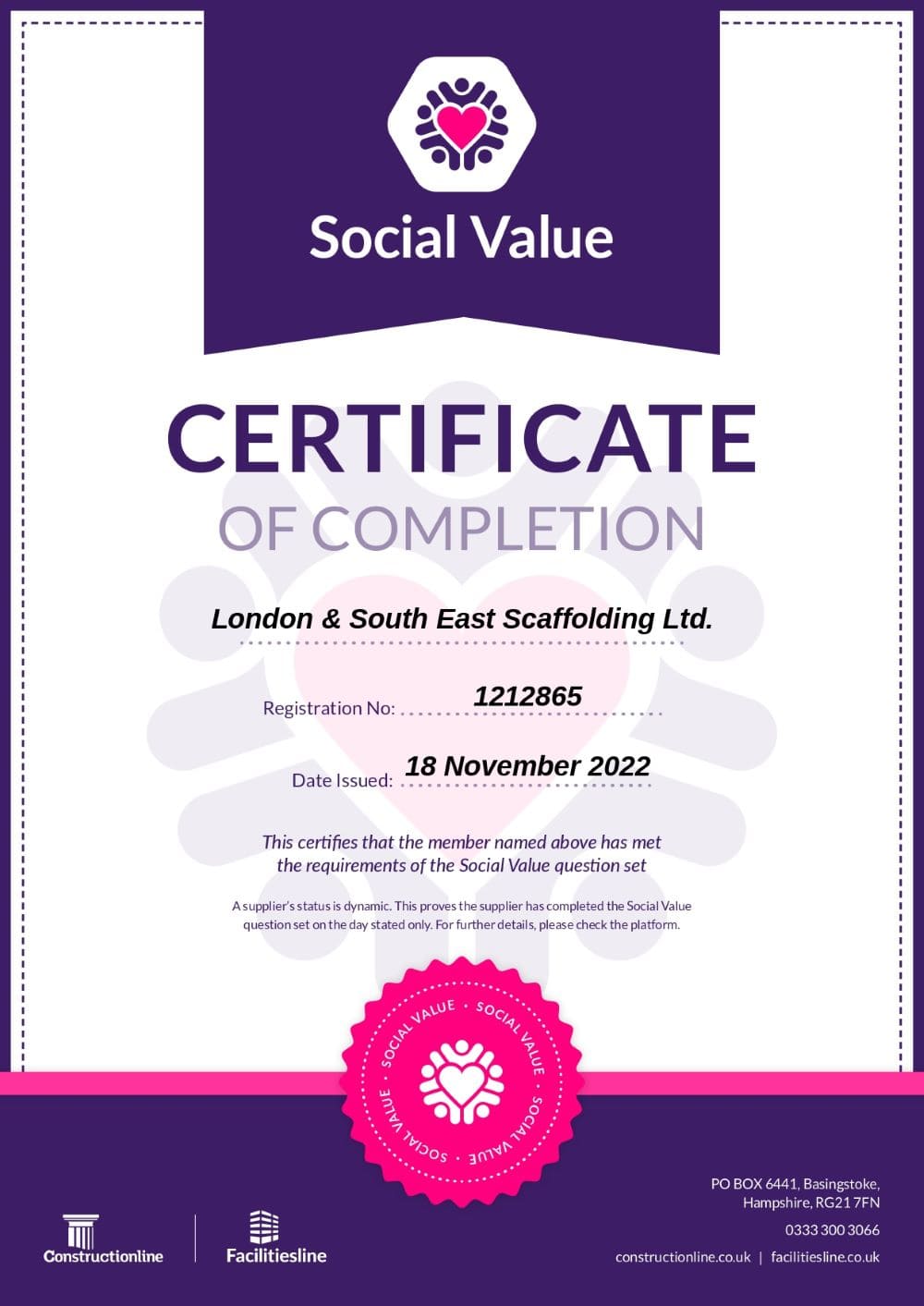 LSE Social Value Certification
